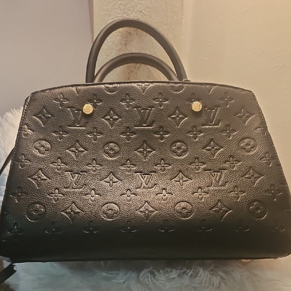 Louis Vuitton Black Embossed Leather Satche, Excellent Condition - Picture 1 of 9